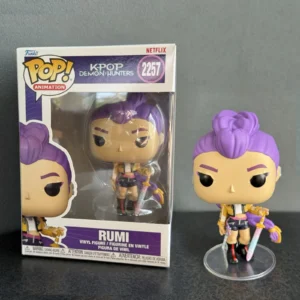 KPop Dämonenjäger Rumi Figur Funko Pop! # 2257 Offizielle authentische 4,3-Zoll-Figuren in limitierter Auflage, K-Pop-Fans, Geschenkmodellspielzeug