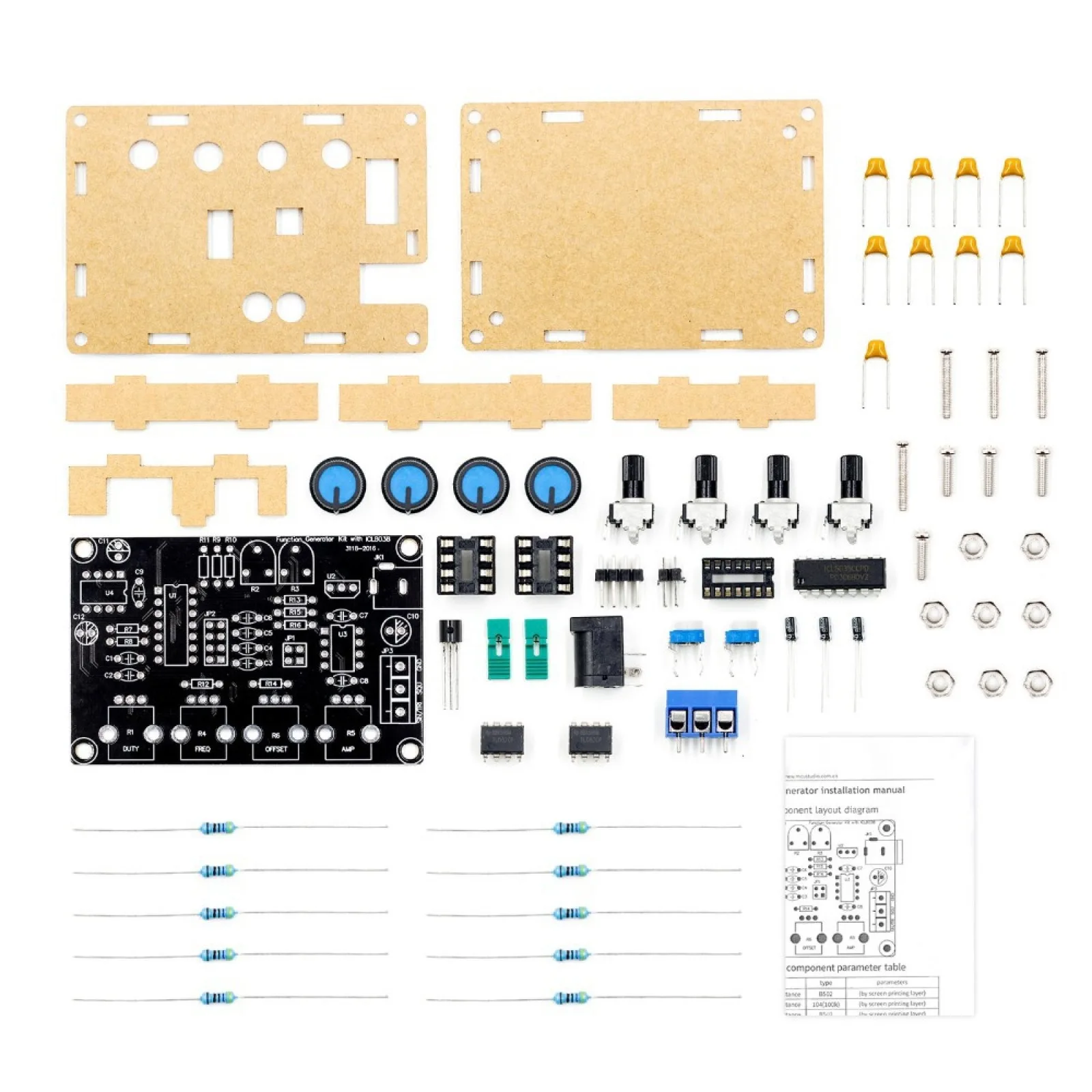 Icl8038 Signalgenerator Diy-Bausatz 5 Hz–400 Khz – 12 V Mehrwellen-Signalgenerator Für Elektronikexperimente, Schaltungsbau &Amp; Löten Signalgenerator