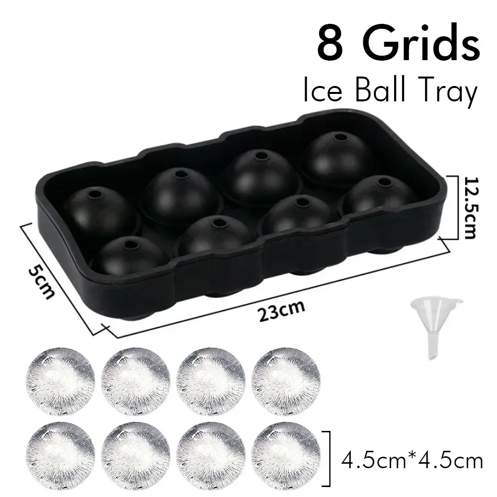 Eiswürfelschale, Silikon-Eisball-Gefrierschrankform, Quadratischer Eiswürfelbereiter Mit Deckel, 4/6/8 Gitter Für Whiskey, Cocktail, Kaffeezubehör Eiswürfelschale, Silikon-Eisball-Gefrierschrankform, Quadratischer Eiswürfelbereiter Mit Deckel, 4/6/8 Gitter Für Whiskey, Cocktail, Kaffeezubehör - Image 4