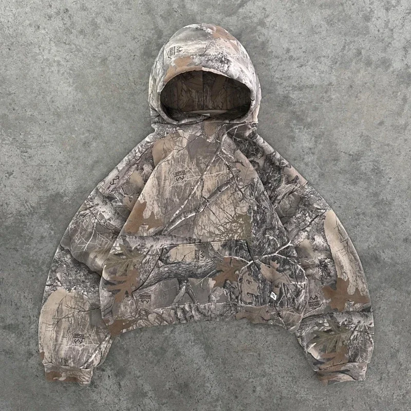 Y2K Retro Zip Up Hoodie Men Camouflage Pattern Zipper Sweatshirt High Street Hip Hop Streetwear Oversized Unisex Camo Hoodie Y2K Retro Zip Up Hoodie Men Camouflage Pattern Zipper Sweatshirt High Street Hip Hop Streetwear Oversized Unisex Camo Hoodie - Image 5