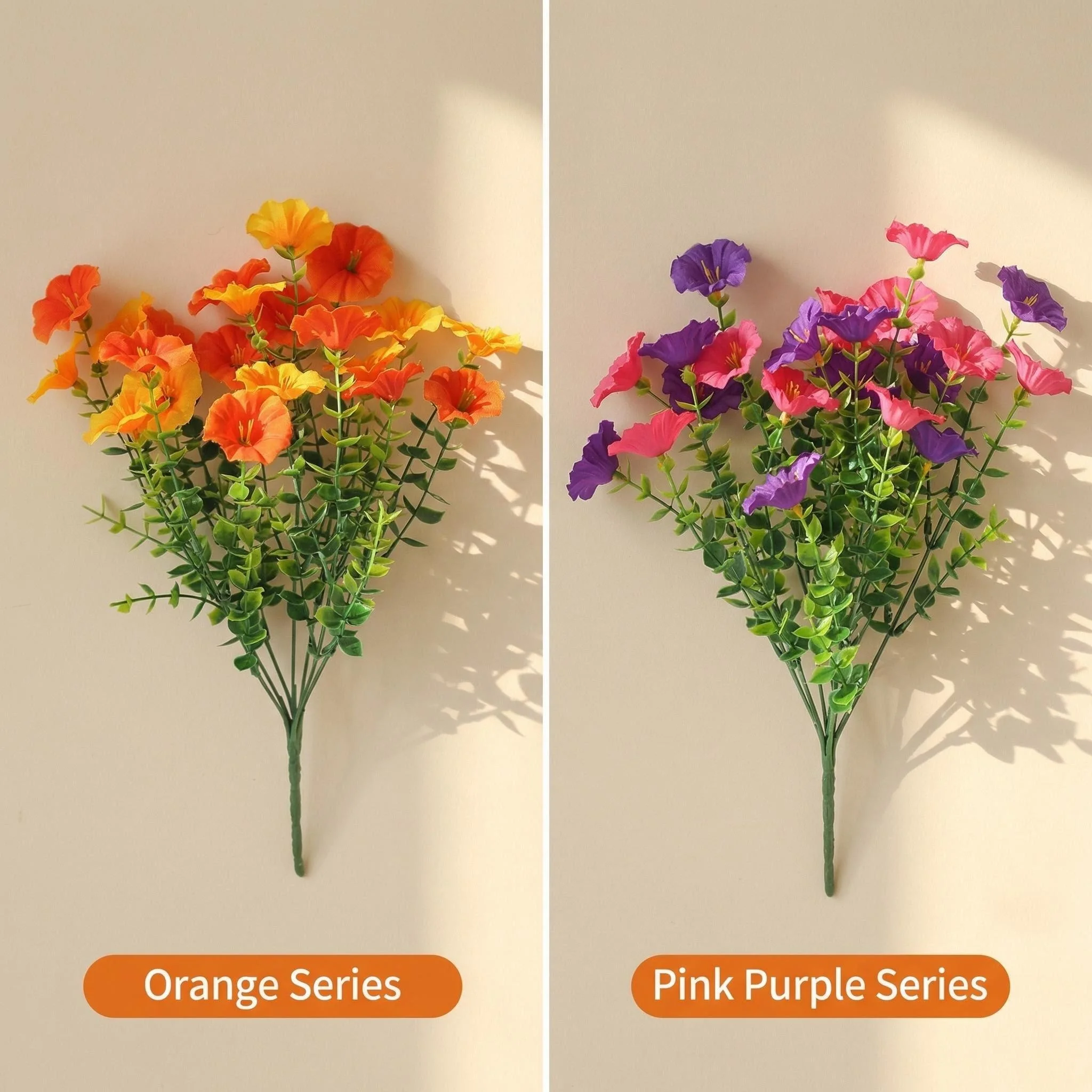 4 Bündel Helle Künstliche Eukalyptus-Blumen | Morning Glory Blumen, (7 Zweige Pro Bund, 3 Blumen Pro Zweig, 4 Bündel Insgesamt 84 Blumen) Mehrfarbige Künstliche Blumenarrangements, Lebendige 4 Farben, Hochwertige Kunststoff-Hängedekorationen, Für Balkon, Terrasse, Blumenkästen, Hochzeits- Und 4 Bündel Helle Künstliche Eukalyptus-Blumen | Morning Glory Blumen, (7 Zweige Pro Bund, 3 Blumen Pro Zweig, 4 Bündel Insgesamt 84 Blumen) Mehrfarbige Künstliche Blumenarrangements, Lebendige 4 Farben, Hochwertige Kunststoff-Hängedekorationen, Für Balkon, Terrasse, Blumenkästen, Hochzeits- Und - Image 4