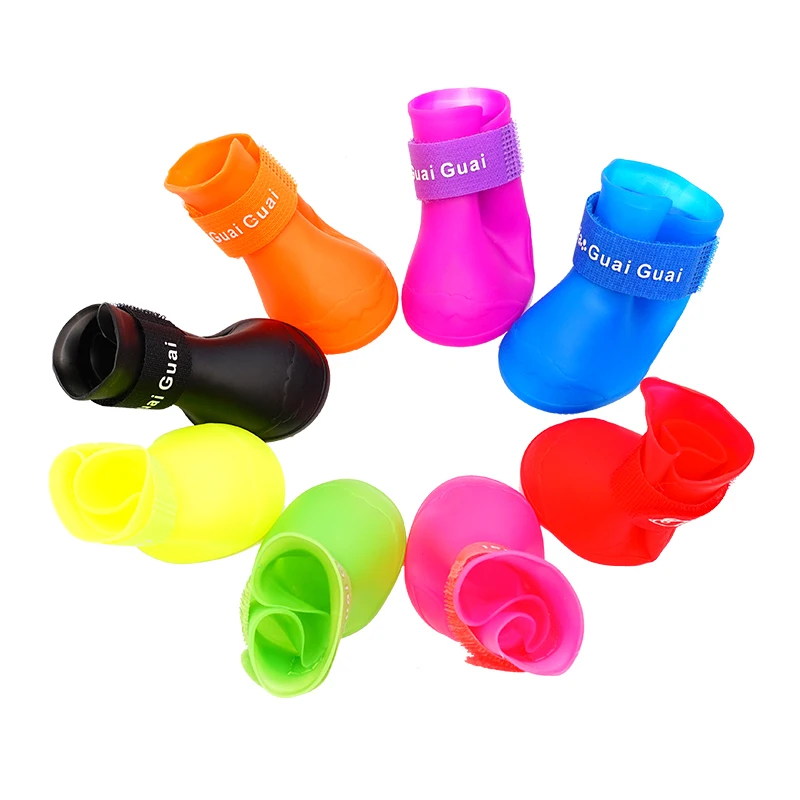Haustier-Silikon-Regenschuhe, Schmutzabweisend, Rutschfest, Wasserdicht, Hundeschuhe, Weicher Boden, Kleine Hunde, Katzen, Teddy-Schuhe Haustier-Silikon-Regenschuhe, Schmutzabweisend, Rutschfest, Wasserdicht, Hundeschuhe, Weicher Boden, Kleine Hunde, Katzen, Teddy-Schuhe