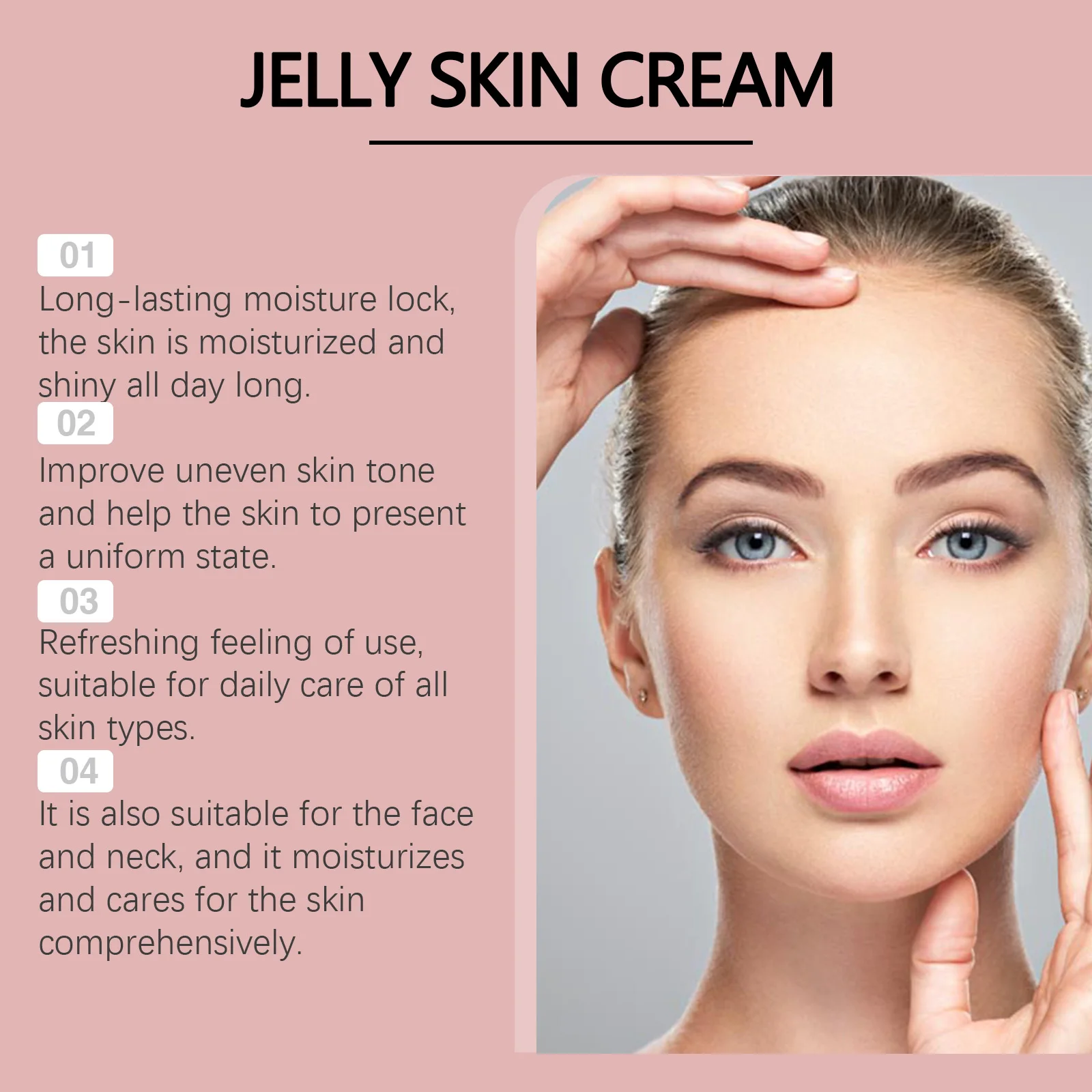 Kollagen-Gelee-Creme, Tief Feuchtigkeitsspendend, Glatte Hautstraffung, Verblasst Feine Linien, Beruhigende, Aufhellende, Feuchtigkeitsspendende Gesichtsgel-Creme Kollagen-Gelee-Creme, Tief Feuchtigkeitsspendend, Glatte Hautstraffung, Verblasst Feine Linien, Beruhigende, Aufhellende, Feuchtigkeitsspendende Gesichtsgel-Creme - Image 2