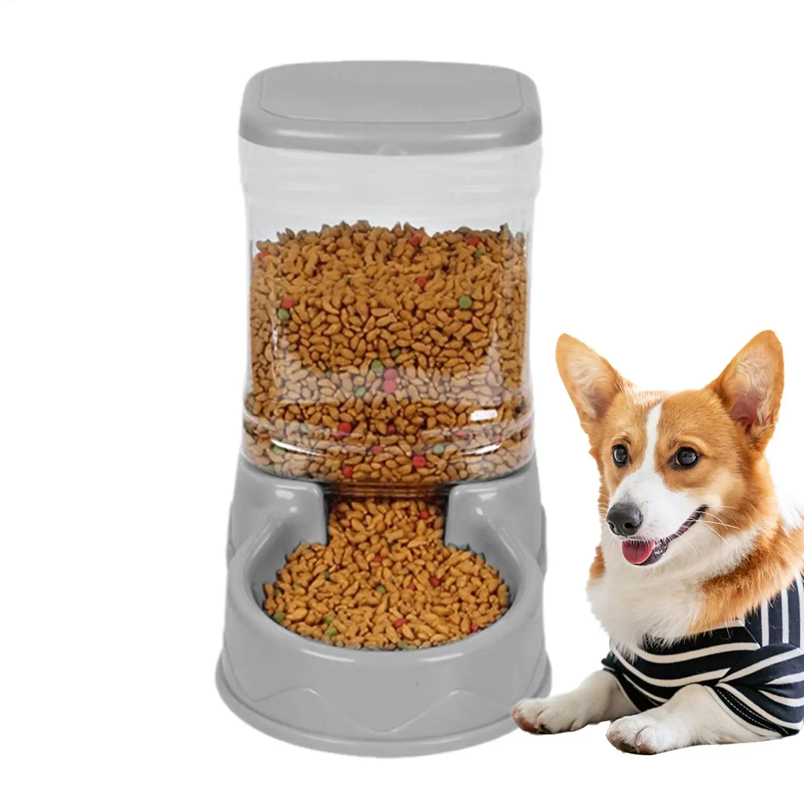 Cat Feeder For Dry Food Cat Waterer Food Feeder Large Capacity Automatic Dog And Cat Water Dispenser For Small To Medium Pets Cat Feeder For Dry Food Cat Waterer Food Feeder Large Capacity Automatic Dog And Cat Water Dispenser For Small To Medium Pets - Image 3