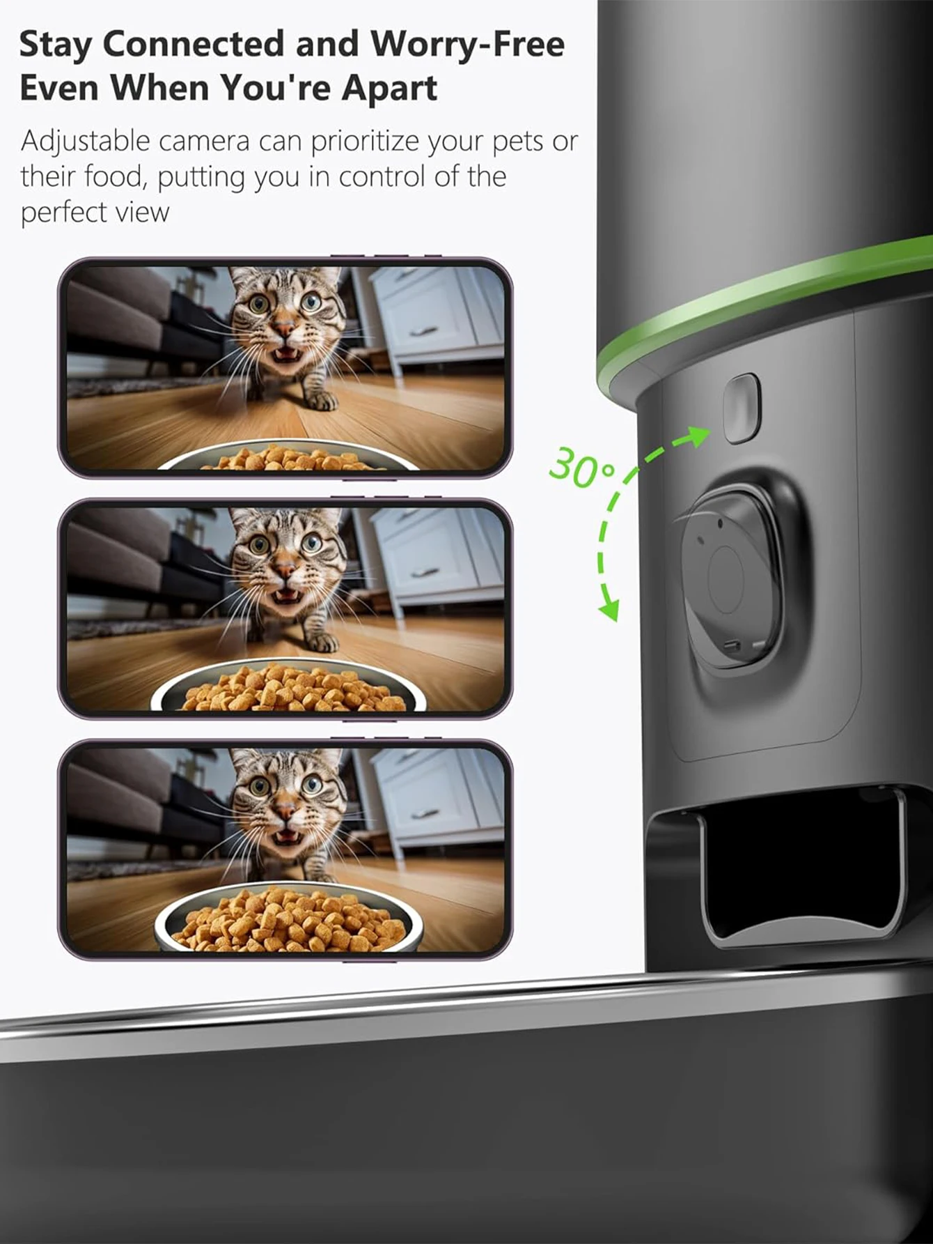 Automatische Katze Feeder Kamera Pet Smart Katze Lebensmittel Kibble Dispenser 2,4G/5Gwifi Tuya App Control Auto Feeder Für Katze Hund Zubehör Automatische Katze Feeder Kamera Pet Smart Katze Lebensmittel Kibble Dispenser 2,4G/5Gwifi Tuya App Control Auto Feeder Für Katze Hund Zubehör - Image 4