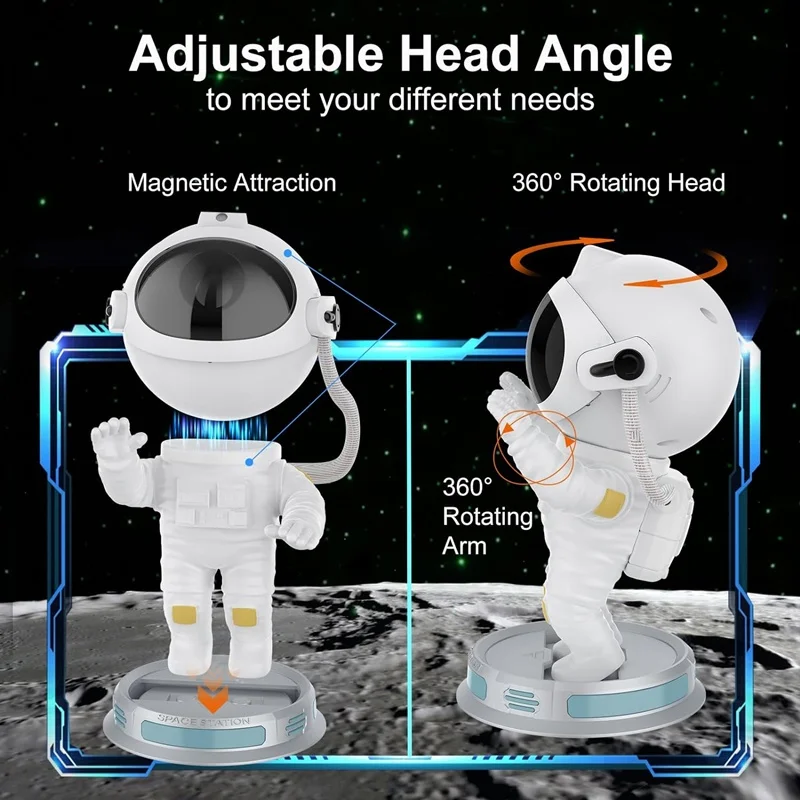 Galaxy Sternenprojektor Astronaut – Sternenhimmel-Nachtlicht Für Schlafzimmer &Amp; Zuhause, Dekorative Lampe Und Geschenkidee Galaxy Sternenprojektor Astronaut – Sternenhimmel-Nachtlicht Für Schlafzimmer &Amp; Zuhause, Dekorative Lampe Und Geschenkidee - Image 3