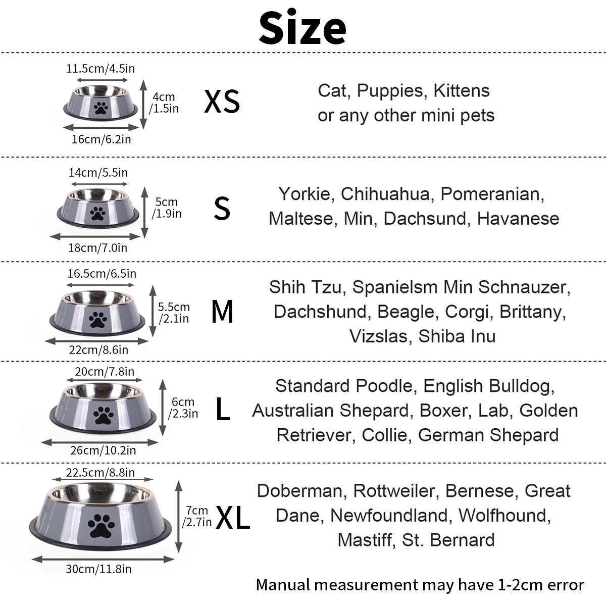 1Pc Edelstahl Pet Bowl Katze Schüssel Hundefutter Schüssel Multi-Spezifikation Anti-Herbst Futternapf Futternapf Fütterung Haustier Liefert 1Pc Edelstahl Pet Bowl Katze Schüssel Hundefutter Schüssel Multi-Spezifikation Anti-Herbst Futternapf Futternapf Fütterung Haustier Liefert - Image 2