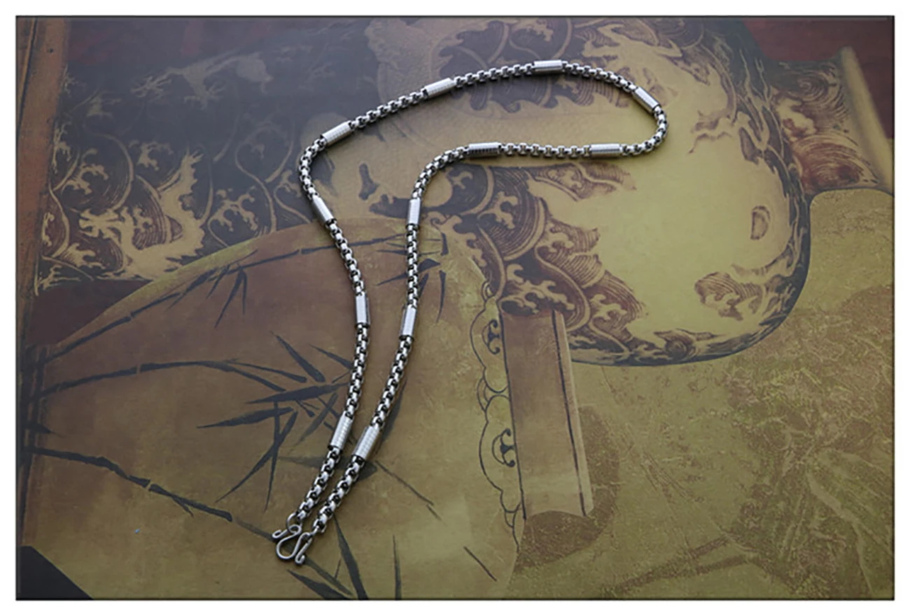 Neue Edelstahl Männer Und Frauen Halskette Quadratische Perle L Anhänger Buddha Kette Schmuck Geschenk Heißer Verkauf Neue Edelstahl Männer Und Frauen Halskette Quadratische Perle L Anhänger Buddha Kette Schmuck Geschenk Heißer Verkauf - Image 4