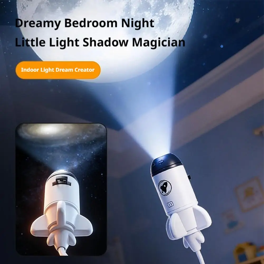 Usb Led Sternprojektor In Raketenform – 360° Drehbare Galaxie- Und Planetenlampe, Nachtlicht &Amp; Atmosphärenbeleuchtung Für Schlafzimmer Usb Led Sternprojektor In Raketenform – 360° Drehbare Galaxie- Und Planetenlampe, Nachtlicht &Amp; Atmosphärenbeleuchtung Für Schlafzimmer - Image 5