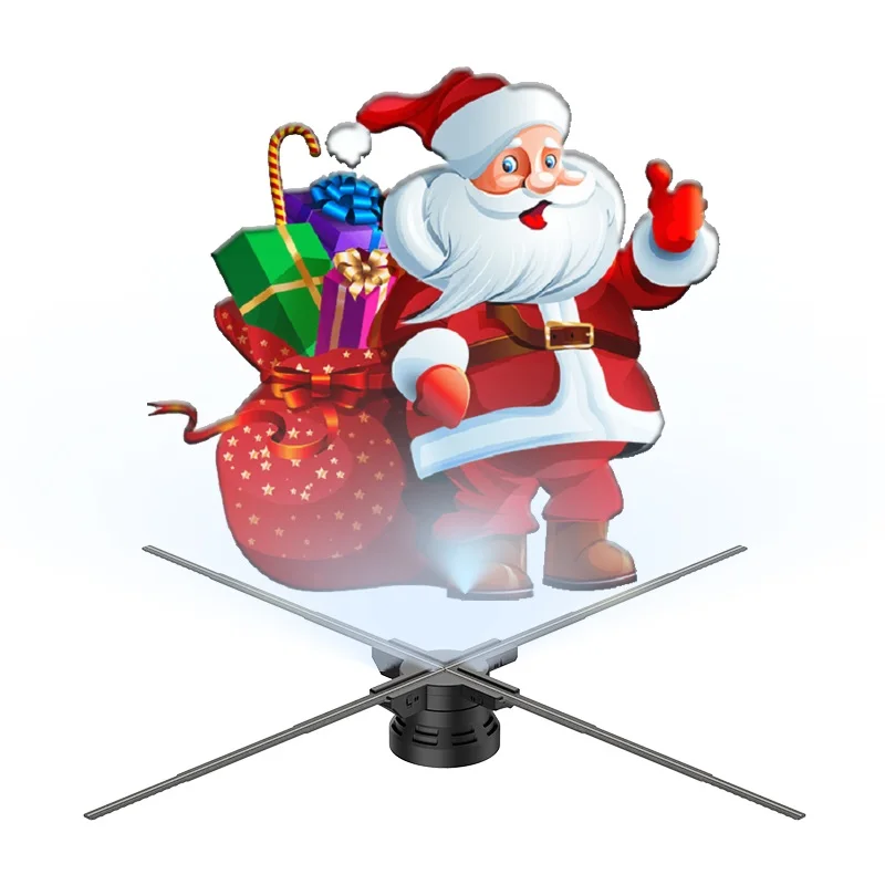 3D-Hologramm-Projektor 80 Cm Mit Wlan – Led-Werbedisplay Für Shop, Bar, Party, Geschäft, Bild- Und Videodarstellung Hologramm-Projektor