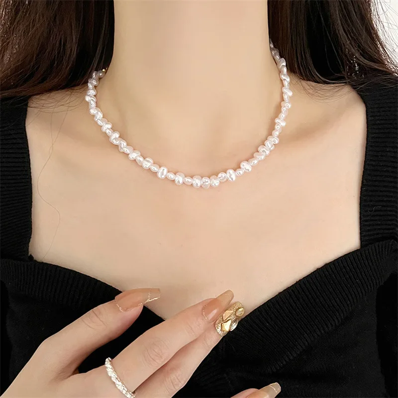 Modische Herzförmige Kunstperlen-Choker-Halskette Für Frauen Einfache Elegante Perlenkette Koreanischer Stil Party Hochzeit Schmuck Geschenke Modische Herzförmige Kunstperlen-Choker-Halskette Für Frauen Einfache Elegante Perlenkette Koreanischer Stil Party Hochzeit Schmuck Geschenke - Image 9