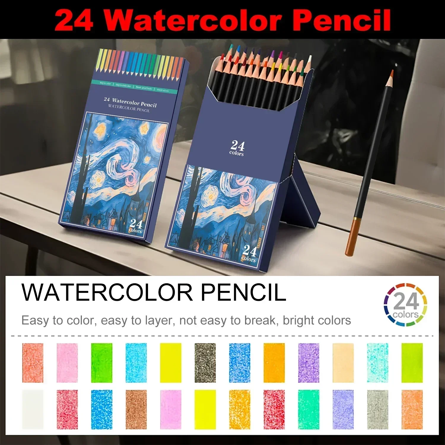 Aquarellbuntstifte Set – Weiche Mine Mit Lebendigen Farben Zum Ausmalen Und Zeichnen Für Erwachsene Aquarellbuntstifte Set – Weiche Mine Mit Lebendigen Farben Zum Ausmalen Und Zeichnen Für Erwachsene - Image 20