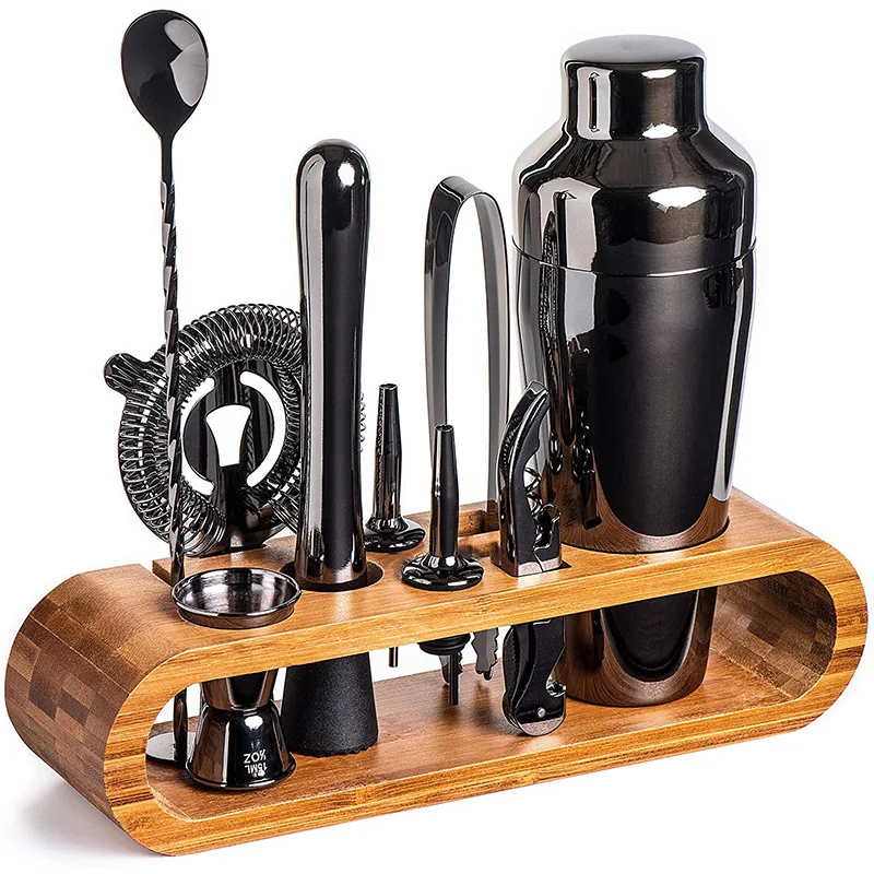 Cocktail Bar Set Mixology Bartender Kit: 10-Piece Bar Tool Set With Stylish Bamboo Stand Bar Accessories Cocktail Bar Set Mixology Bartender Kit: 10-Piece Bar Tool Set With Stylish Bamboo Stand Bar Accessories - Image 3