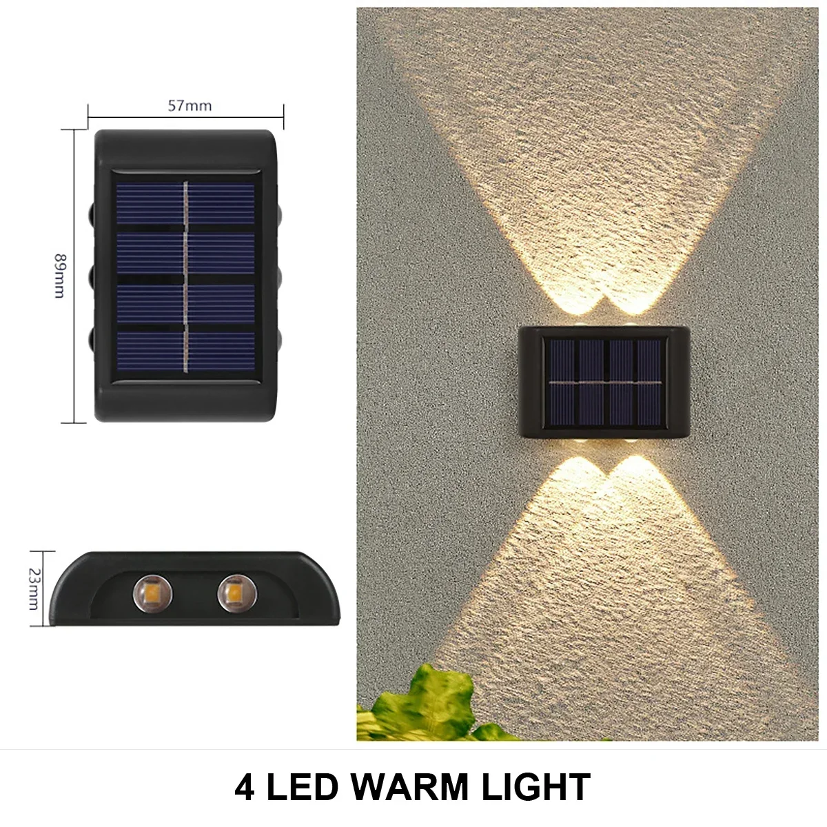 Solar-Led-Leuchte, Wasserdichte Außenwandleuchte, Dämmerungssensor-Zaunbeleuchtung Für Garten, Hof, Veranda, Gehweg, Camping, Heim-Dekoration Solar-Led-Leuchte, Wasserdichte Außenwandleuchte, Dämmerungssensor-Zaunbeleuchtung Für Garten, Hof, Veranda, Gehweg, Camping, Heim-Dekoration - Image 10