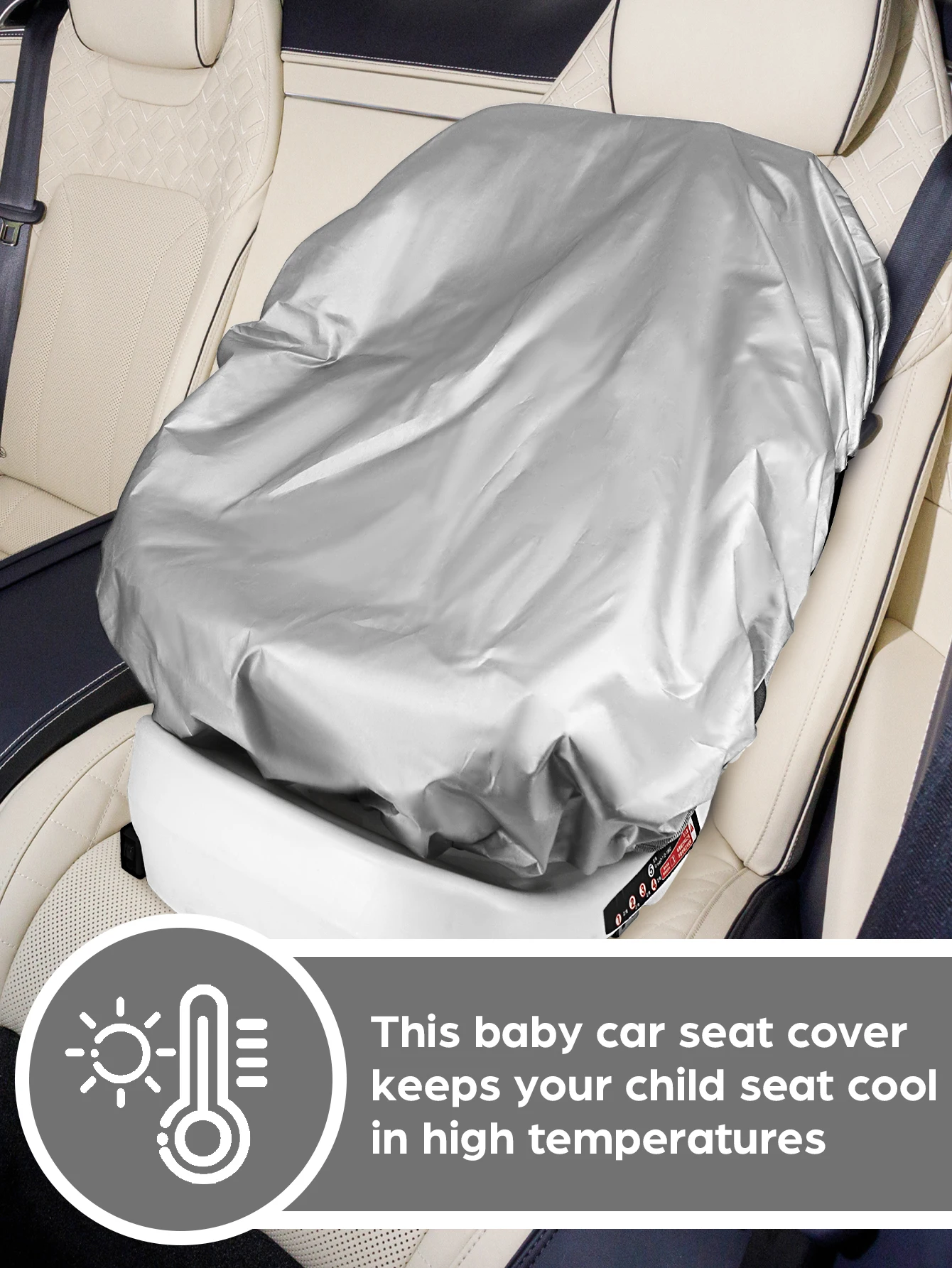 1Pc Baby Car Seat Sun Shade Cover Blocks Out Heat &Amp; Sun Uv Covers Universal Baby Travel Accessories 1Pc Baby Car Seat Sun Shade Cover Blocks Out Heat &Amp; Sun Uv Covers Universal Baby Travel Accessories - Image 3