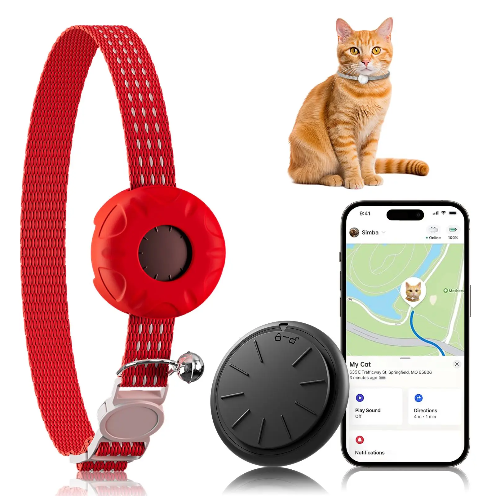 Gps-Tracker, Wasserdichter Haustier-Tracker Für Katzen, Gps-Tracker-Halsband Für Katzen Mit Elastischer Sicherheitsschnalle (Nur Ios), Keine Monatliche Gebühr Gps-Tracker, Wasserdichter Haustier-Tracker Für Katzen, Gps-Tracker-Halsband Für Katzen Mit Elastischer Sicherheitsschnalle (Nur Ios), Keine Monatliche Gebühr - Image 12