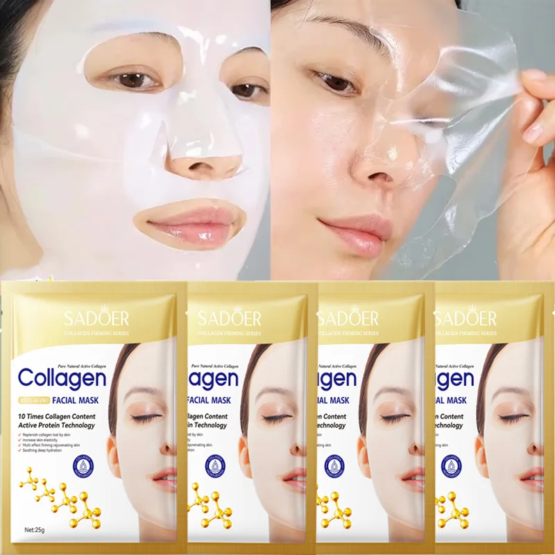 10Pcs Kollagen Anti Falten Gesichtsmaske Anti Aging Verblassen Feine Linien Feste Haut Feuchtigkeitsspendende Aufhellung Hautpflege Koreanische Kosmetik 10Pcs Kollagen Anti Falten Gesichtsmaske Anti Aging Verblassen Feine Linien Feste Haut Feuchtigkeitsspendende Aufhellung Hautpflege Koreanische Kosmetik - Image 2