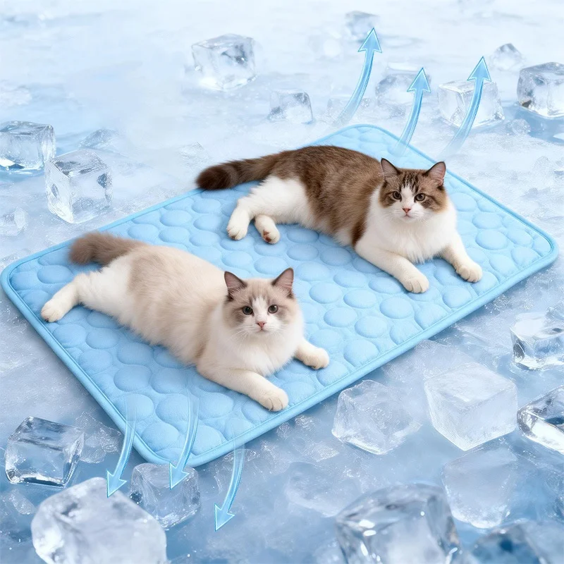 Hundekühlmatte Sommer Haustier-Kühlbett Extra Groß Für Kleine Und Große Hunde Haustierzubehör Katze Langlebige Decke Sofa Katzen-Eisdecke Hundekühlmatte Sommer Haustier-Kühlbett Extra Groß Für Kleine Und Große Hunde Haustierzubehör Katze Langlebige Decke Sofa Katzen-Eisdecke - Image 2