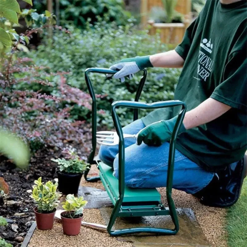 Garten-Kniebank, Zusammenklappbarer Gartensitz Mit Verdicktem, Weichem Kniepolster, Robuster, Faltbarer Gärtnerhocker, Knie-Gartenbank Garten-Kniebank, Zusammenklappbarer Gartensitz Mit Verdicktem, Weichem Kniepolster, Robuster, Faltbarer Gärtnerhocker, Knie-Gartenbank