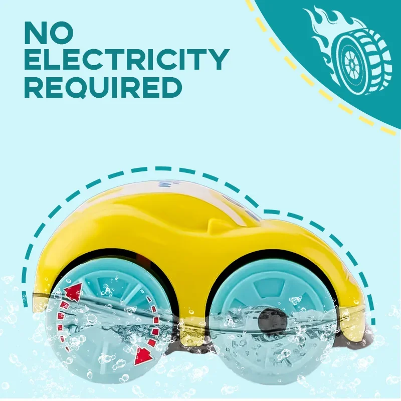 Baby Bath Toys Amphibious Cars Bathroom Floating Clockwork Toy Car Children Bathing Cartoon Swimming Water Playing Toy For Kids Baby Bath Toys Amphibious Cars Bathroom Floating Clockwork Toy Car Children Bathing Cartoon Swimming Water Playing Toy For Kids - Image 3