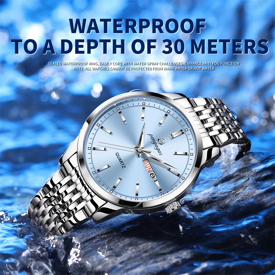 2025 Neue Top Marke Luxus Mann Armbanduhr Wasserdicht Leucht Datum Männer Uhren Edelstahl Quarz 43Mm Herren Uhr Männlichen Reloj 2025 Neue Top Marke Luxus Mann Armbanduhr Wasserdicht Leucht Datum Männer Uhren Edelstahl Quarz 43Mm Herren Uhr Männlichen Reloj - Image 5