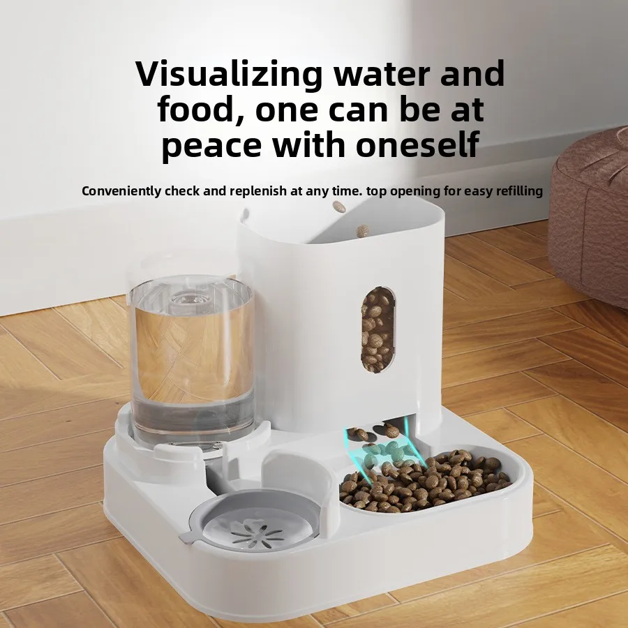 Automatischer Katzenfutterautomat Hundefutterschüssel Auto-Wasserspender Große Kapazität Tierfutter-Aufbewahrungsspender Kätzchen-Welpen-Zubehör Automatischer Katzenfutterautomat Hundefutterschüssel Auto-Wasserspender Große Kapazität Tierfutter-Aufbewahrungsspender Kätzchen-Welpen-Zubehör - Image 4