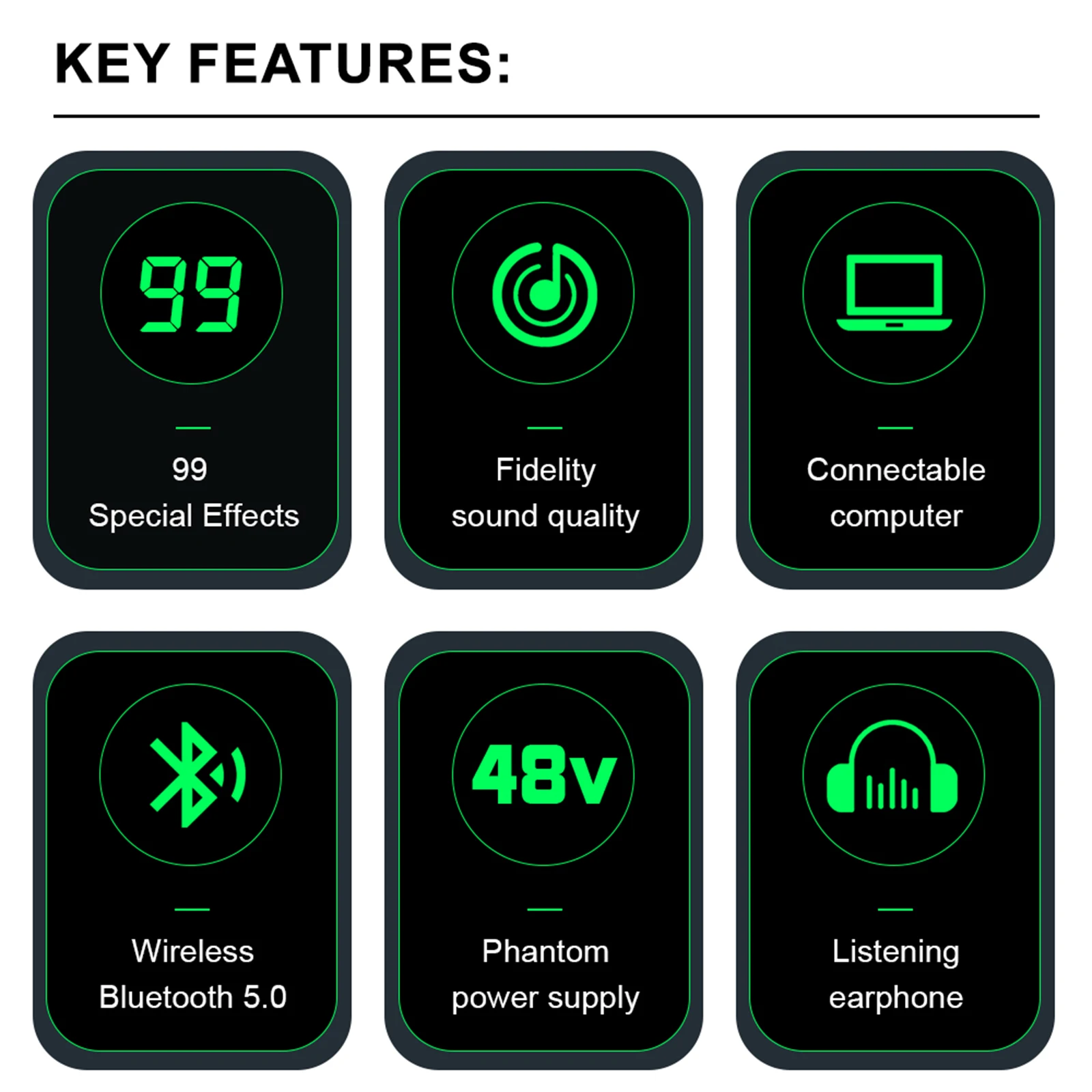 Kdes Kp4 4-Kanal-Audiomischpult Mit 99 Dsp-Effekten, Bluetooth, Usb &Amp; 48 V Phantomspeisung Für Karaoke, Pc-Aufnahmen Und Dj-Anwendungen Kdes Kp4 4-Kanal-Audiomischpult Mit 99 Dsp-Effekten, Bluetooth, Usb &Amp; 48 V Phantomspeisung Für Karaoke, Pc-Aufnahmen Und Dj-Anwendungen - Image 2