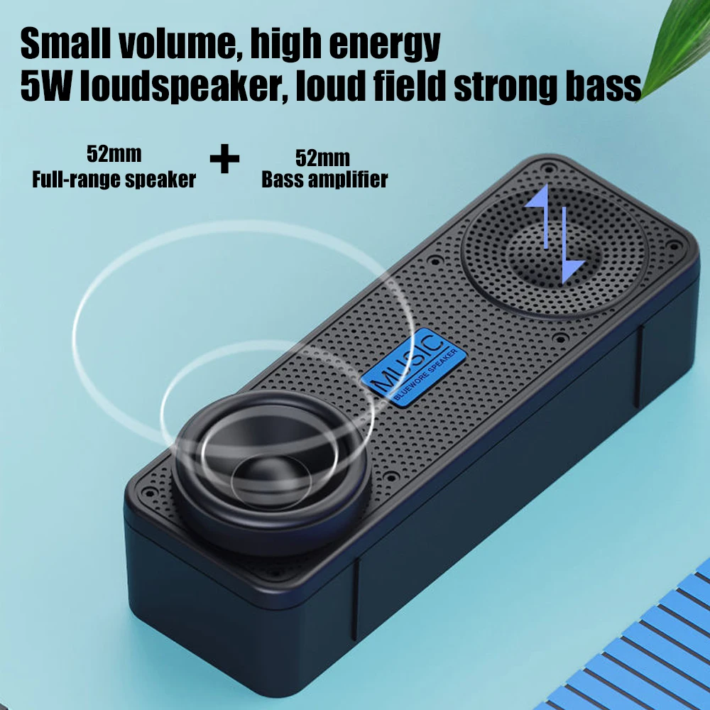 Tragbarer Tws-Lautsprecher Mit Bluetooth 5.0, Fm-Radio, Mp3, Tf-Karte, Usb, Aux &Amp; Freisprechfunktion – Mini-Musikplayer Für Unterwegs Tragbarer Tws-Lautsprecher Mit Bluetooth 5.0, Fm-Radio, Mp3, Tf-Karte, Usb, Aux &Amp; Freisprechfunktion – Mini-Musikplayer Für Unterwegs - Image 3
