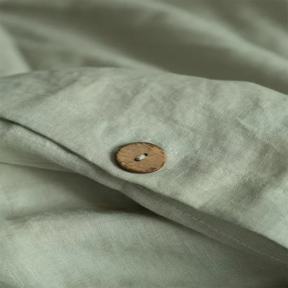 100% Linen Bed Duvet Cover Stone Washed France Linen Solid Color Breathable Sheets Pillowcase Home Textiles Bedding 100% Linen Bed Duvet Cover Stone Washed France Linen Solid Color Breathable Sheets Pillowcase Home Textiles Bedding - Image 2