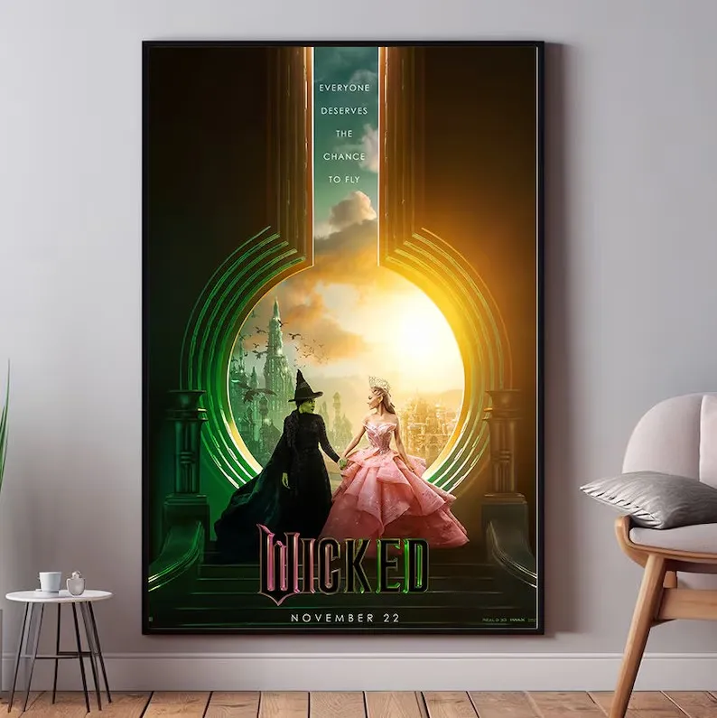2024 Musical Movie Wicked Classic Fantasy Film Poster Und Hd-Gedruckte Leinwand Malerei Wandkunst Bilder Home Interior Decor Geschenk 2024 Musical Movie Wicked Classic Fantasy Film Poster Und Hd-Gedruckte Leinwand Malerei Wandkunst Bilder Home Interior Decor Geschenk - Image 3