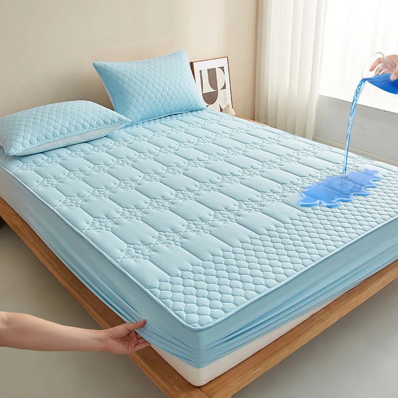 Waterproof Quilted Mattress Protector - Waterproof Fitted Sheet , Jacquard Style Mattress Cover, Antibacterial, Hypoallergenic Waterproof Quilted Mattress Protector - Waterproof Fitted Sheet , Jacquard Style Mattress Cover, Antibacterial, Hypoallergenic - Image 7