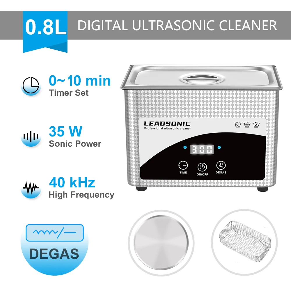 800 Ml Ultraschallreiniger, Tragbare Waschmaschine, Mini-Geschirrspüler, Ultraschallbad, 220 V, Eu-Stecker 800 Ml Ultraschallreiniger, Tragbare Waschmaschine, Mini-Geschirrspüler, Ultraschallbad, 220 V, Eu-Stecker - Image 8