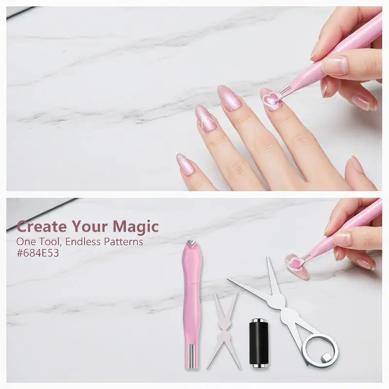 Katzenaugen-Nagelmagnet-Set, French-Tip Katzenaugen-Herzmagnete Nagelmagnet-Stift Katzenaugen-Gel-Lack Magnete Werkzeuge Maniküre Katzenaugen-Nagelmagnet-Set, French-Tip Katzenaugen-Herzmagnete Nagelmagnet-Stift Katzenaugen-Gel-Lack Magnete Werkzeuge Maniküre - Image 17