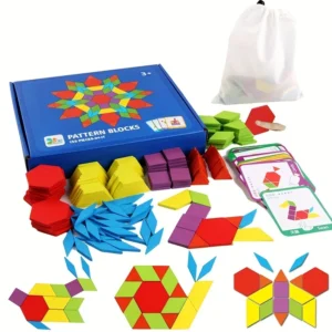 DIY kinder Holz Spielzeug 155 stücke Holz Puzzle Bord Set Bunte Montessori Pädagogisches Spielzeug Für Kinder Kinder Geschenk