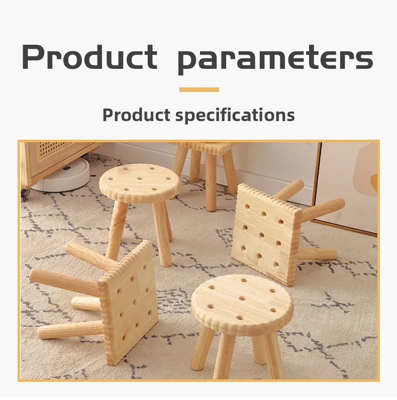 Creative All Solid Wood Small Stool Modern Shoe Stool Kindergarten Original Wood Color Stools Children'S Home Small Stools Creative All Solid Wood Small Stool Modern Shoe Stool Kindergarten Original Wood Color Stools Children'S Home Small Stools - Image 27