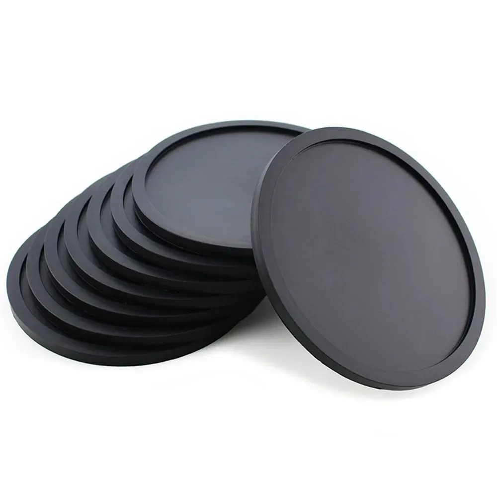 4 Stück Langlebige 10 Cm Tassenmatte, Schwarz, Runde Form, Silikon-Untersetzer, Hitzebeständig, Rutschfeste Oberfläche, Runde Kaffeetassen-Matte, Tischplatte 4 Stück Langlebige 10 Cm Tassenmatte, Schwarz, Runde Form, Silikon-Untersetzer, Hitzebeständig, Rutschfeste Oberfläche, Runde Kaffeetassen-Matte, Tischplatte - Image 2