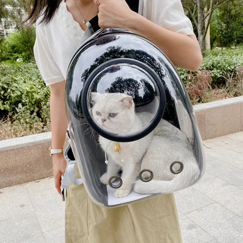 Cat Backpack Carrier With 360° Transparent Bubble And Breathable Design – Spacious Lightweight Travel Bag For Outdoor Adventures Cat Backpack Carrier With 360° Transparent Bubble And Breathable Design – Spacious Lightweight Travel Bag For Outdoor Adventures - Image 3