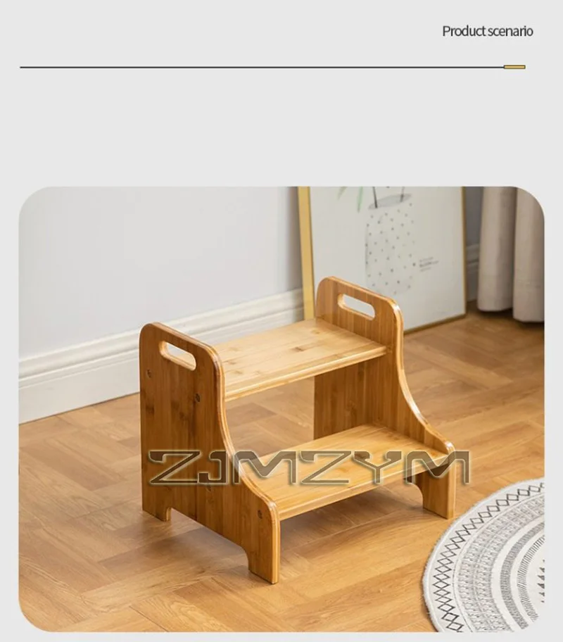 Solid Wood 2 Step Footstool Sturdy Kitchen Ladder Compact Stair Steps For Home Use Up To Washer Shoe Changing Stool Solid Wood 2 Step Footstool Sturdy Kitchen Ladder Compact Stair Steps For Home Use Up To Washer Shoe Changing Stool - Image 22