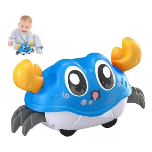 Krabbelndes Krabbenspielzeug für Babys, kriechendes sensorisches Spielzeug, Säuglingslernen, Krabbeln, Kleinkindentwicklung, Babys, interaktives Gehen für 0–12 Monate