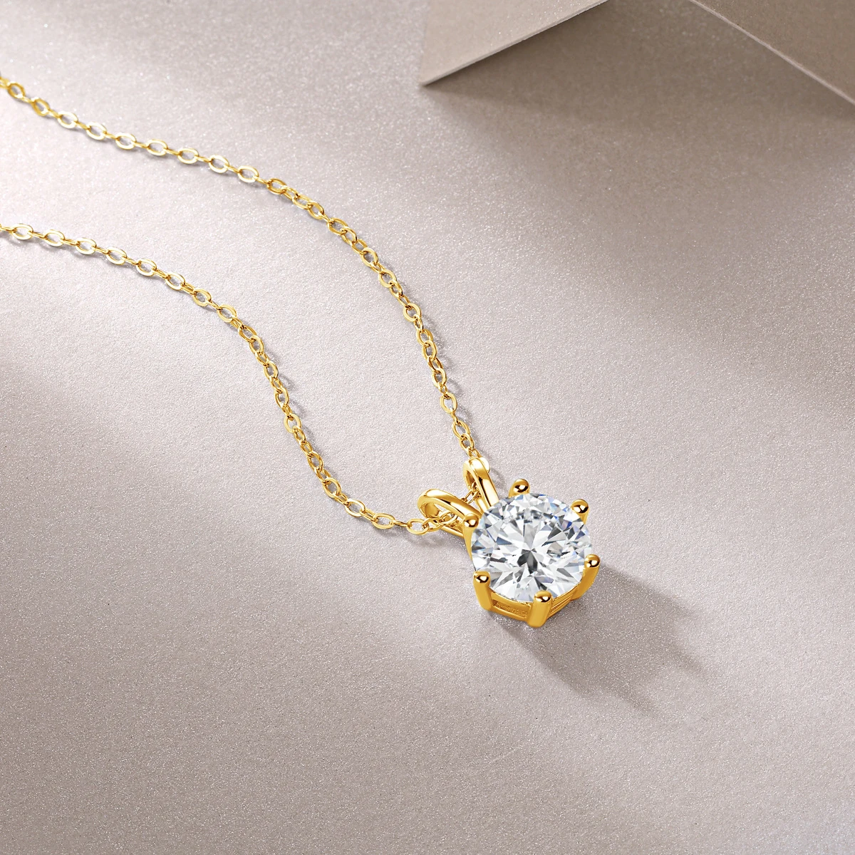 Halskette Für Damen, 100 % Echtes 14-Karätiges Gold, Moissanit-Diamant-Anhänger, Halsketten Für Mädchen, Hochzeit, Verlobung, Valentinstag, Geschenke, Schmuck Halskette Für Damen, 100 % Echtes 14-Karätiges Gold, Moissanit-Diamant-Anhänger, Halsketten Für Mädchen, Hochzeit, Verlobung, Valentinstag, Geschenke, Schmuck - Image 3