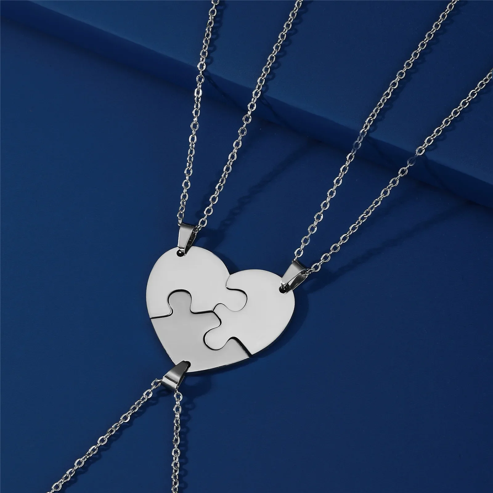 Dreamtimes Liebe Herz Puzzle Anhänger Halskette 2/3/4/5/6 Stück Edelstahl Frauen Männer Schmuck Liebhaber Familie Freunde Geschenke Dreamtimes Liebe Herz Puzzle Anhänger Halskette 2/3/4/5/6 Stück Edelstahl Frauen Männer Schmuck Liebhaber Familie Freunde Geschenke - Image 4