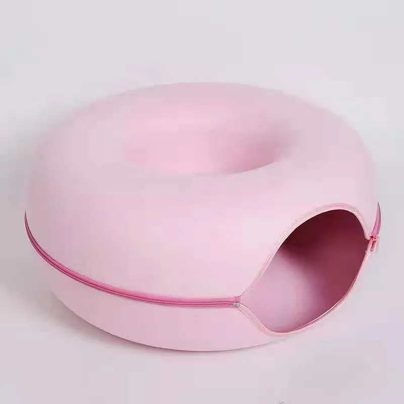 Katzen-Donut-Tunnelbett Für Drinnen, Abnehmbar, Waschbar, Aus Filz, Katzenhöhle, Interaktives Spiel- Und Ruhenest, Geeignet Für Haushalte Mit Mehreren Katzen Katzen-Donut-Tunnelbett Für Drinnen, Abnehmbar, Waschbar, Aus Filz, Katzenhöhle, Interaktives Spiel- Und Ruhenest, Geeignet Für Haushalte Mit Mehreren Katzen - Image 10
