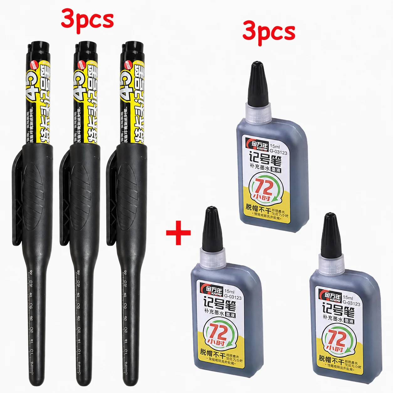1–6 Stück, 45 Mm, Wasserdicht, Lange Kopfspitze, Tiefloch-Marker, Fliesen-Tischler-Stift, Mehrzweck Für Die Holzbearbeitung, Schwarze/Blaue/Rote Tinte 1–6 Stück, 45 Mm, Wasserdicht, Lange Kopfspitze, Tiefloch-Marker, Fliesen-Tischler-Stift, Mehrzweck Für Die Holzbearbeitung, Schwarze/Blaue/Rote Tinte - Image 22