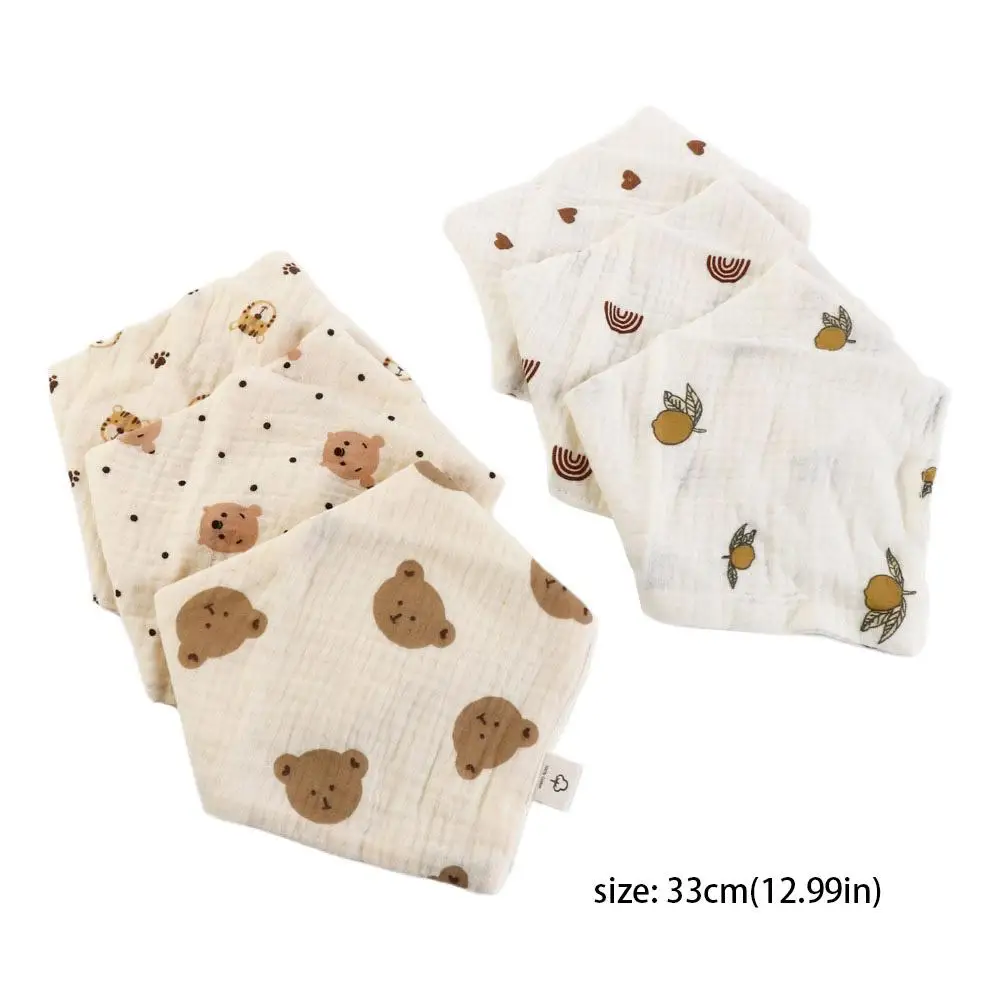 Baby Drool Bibs Printing Baby Muslin Bibs Cotton Solid Color Saliva Towel Ruffle Snap Button Burp Cloths Newbron Baby Drool Bibs Printing Baby Muslin Bibs Cotton Solid Color Saliva Towel Ruffle Snap Button Burp Cloths Newbron - Image 12