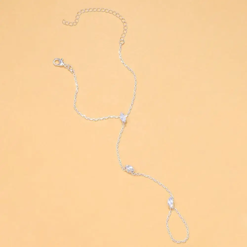 2025 Party Bling Zirkon Kristall Armband Hand Kette Für Frauen Strass Dünne Kette Finger Armband Schmuck Zubehör Geschenk 2025 Party Bling Zirkon Kristall Armband Hand Kette Für Frauen Strass Dünne Kette Finger Armband Schmuck Zubehör Geschenk - Image 3