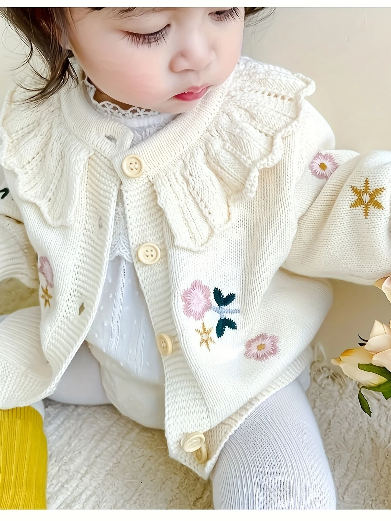 Autumn And Winter Baby Knitted Cardigan Baby Girl Tops Toddler Winter Baby Style Warm Sweater Autumn And Winter Baby Knitted Cardigan Baby Girl Tops Toddler Winter Baby Style Warm Sweater - Image 3