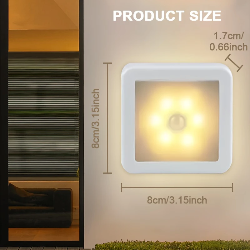 Bewegungsaktiviertes Led-Nachtlicht Mit Menschlichem Körpersensor, Batteriebetrieben, Für Wc, Nachttisch, Zimmer, Flur, Gang, Zuhause. Bewegungsaktiviertes Led-Nachtlicht Mit Menschlichem Körpersensor, Batteriebetrieben, Für Wc, Nachttisch, Zimmer, Flur, Gang, Zuhause. - Image 5