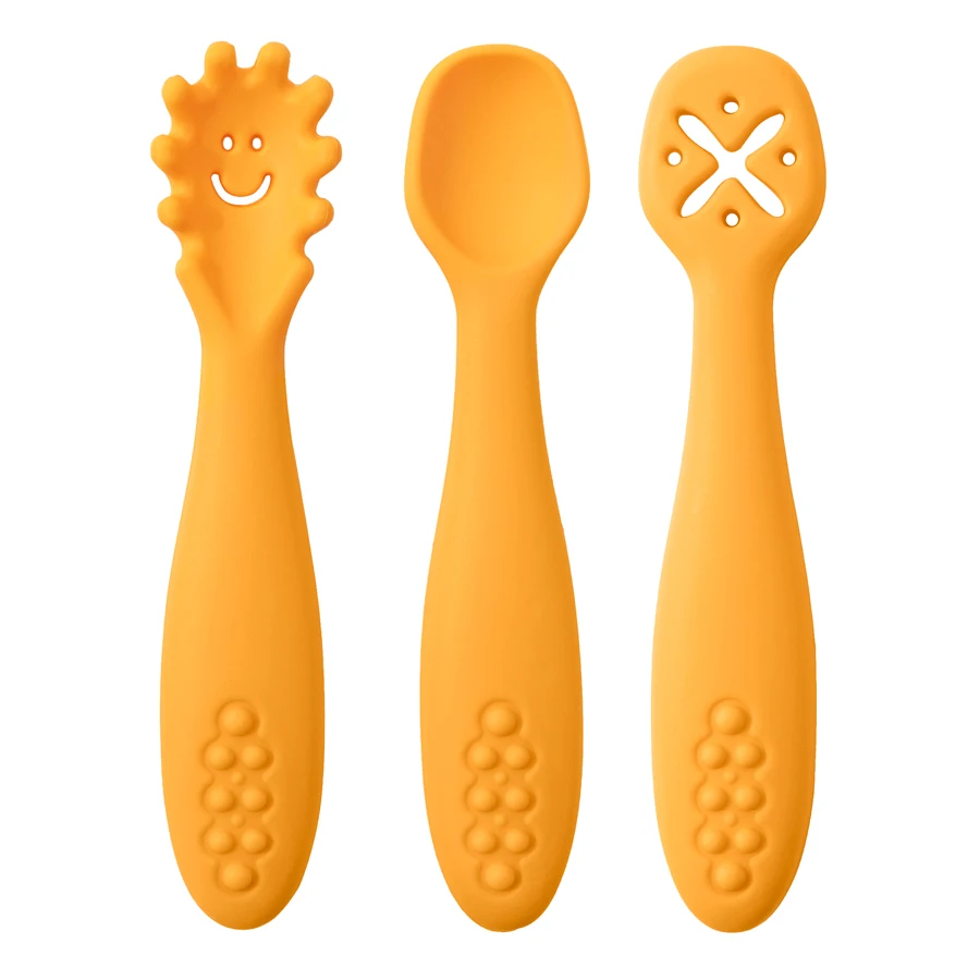 3Pcs Silicone Spoon Fork For Baby Utensils Set Feeding Food Toddler Learn To Eat Training Soft Fork Cutlery Children'S Tableware 3Pcs Silicone Spoon Fork For Baby Utensils Set Feeding Food Toddler Learn To Eat Training Soft Fork Cutlery Children'S Tableware - Image 8