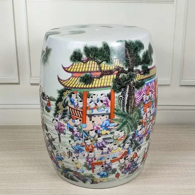 New Chinese Style Carved Pattern Ottoman Movable Living Room Accent Furniture Artistic Home Decor New Chinese Style Carved Pattern Ottoman Movable Living Room Accent Furniture Artistic Home Decor - Image 11