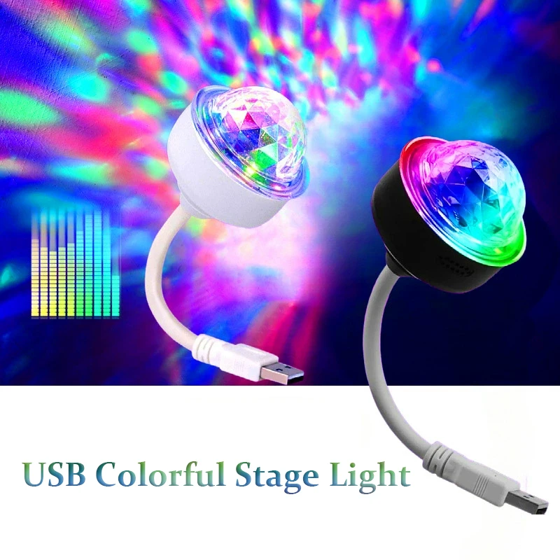6W Mini-Usb Rgb Bühnenlicht – 360° Led Projektor Mit Sprachsteuerung Mini-Usb Bühnenlicht